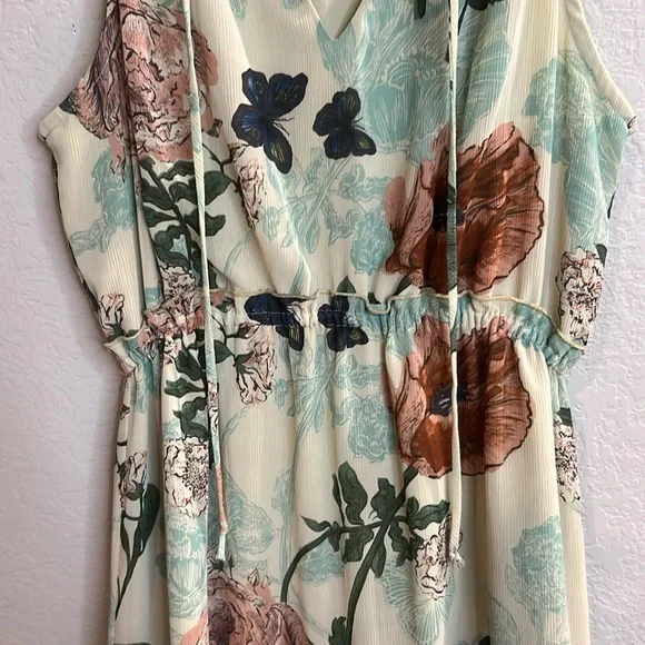 Anthropologie Maeve floral dress women's size 2 ruffle spring wedding butterfly - Picture 5 of 7